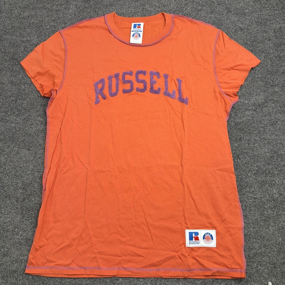 Russell Athletic x ASAP Worldwide Shirt Mens Orange Contrast Stitch Tee PacSun